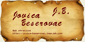 Jovica Beserovac vizit kartica